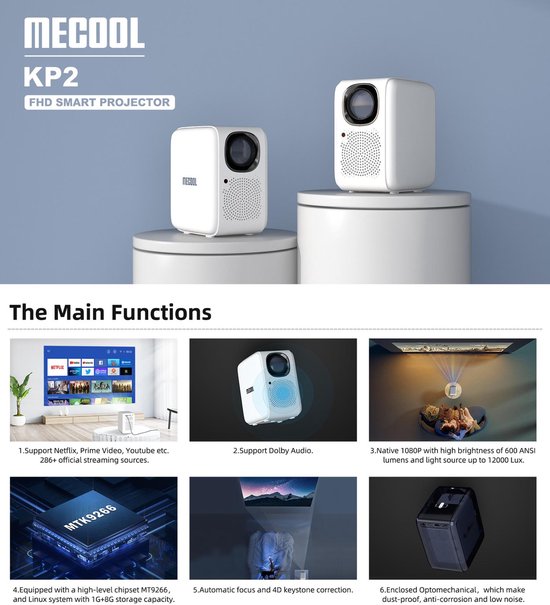 Mecool KP2 linux based smart beamer